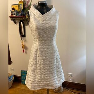 B Michael White hip dress